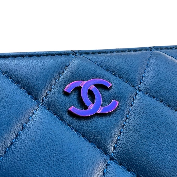 Chanel CC Quilted Lambskin Zip Around Wallet - Picture 8 of 9